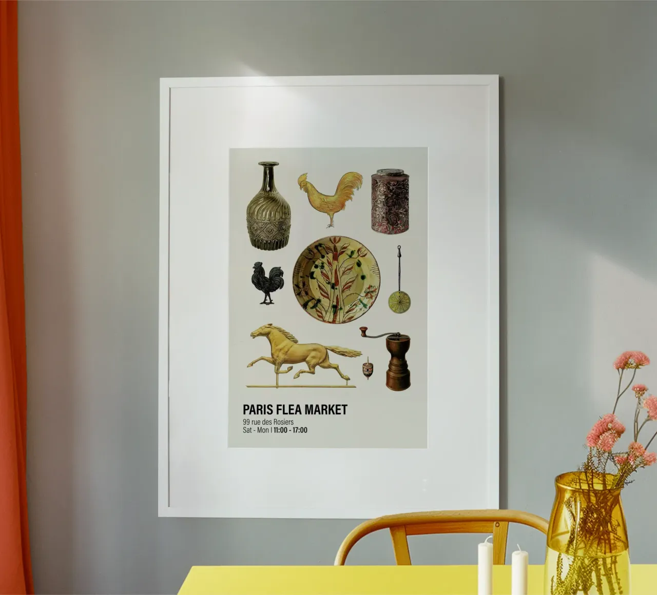 Paris Flea Market poster da Vintage by JUNIQE