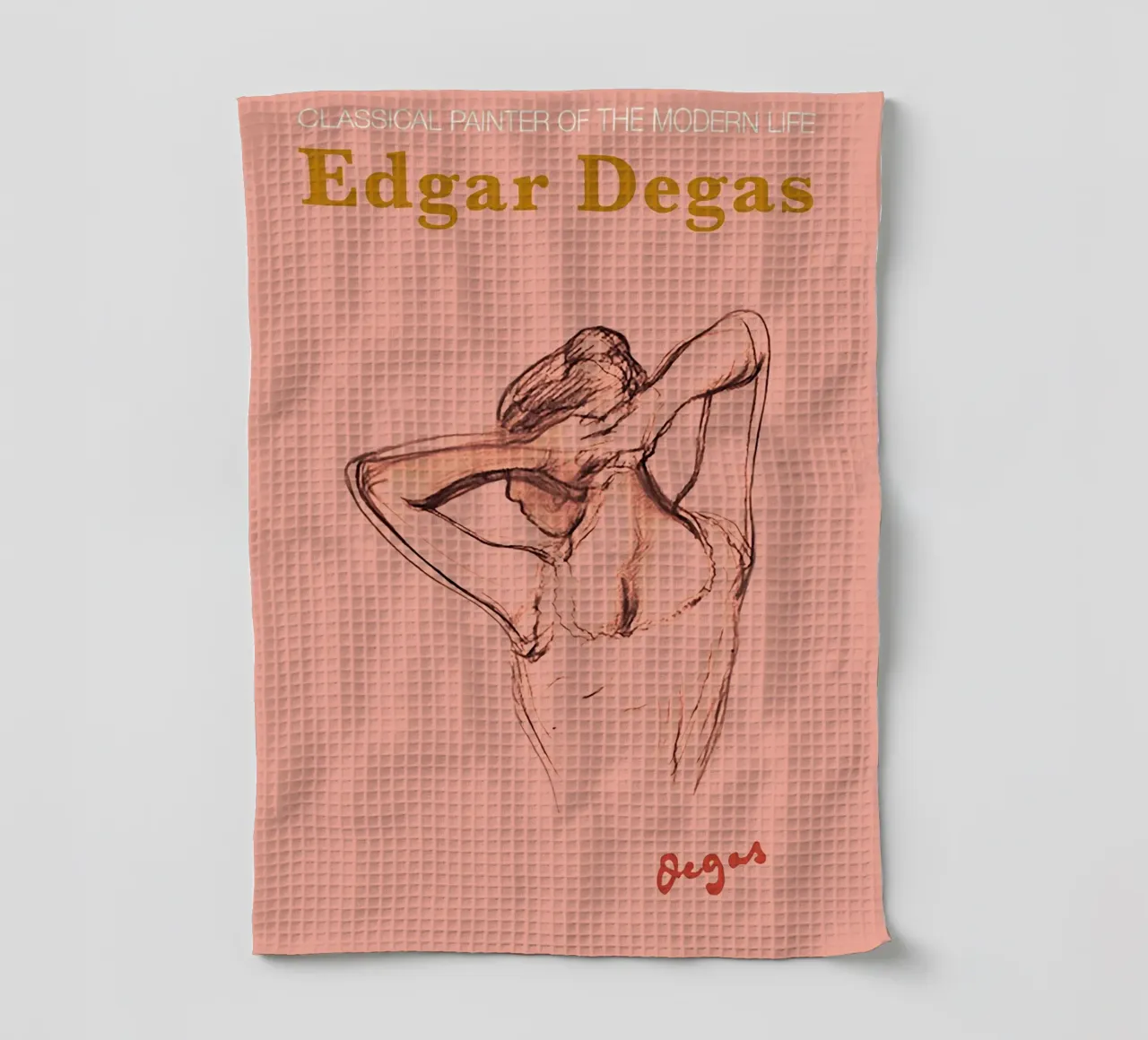 Edgar Degas Donna Sceth Poster canovaccio da cucina da Alfieson