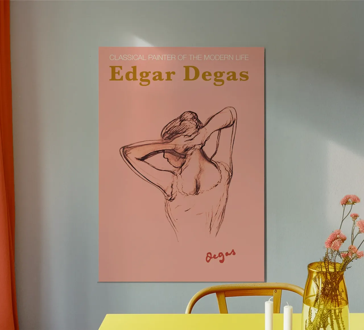 Edgar Degas Sceth Woman Poster alu-dibond by Alfieson