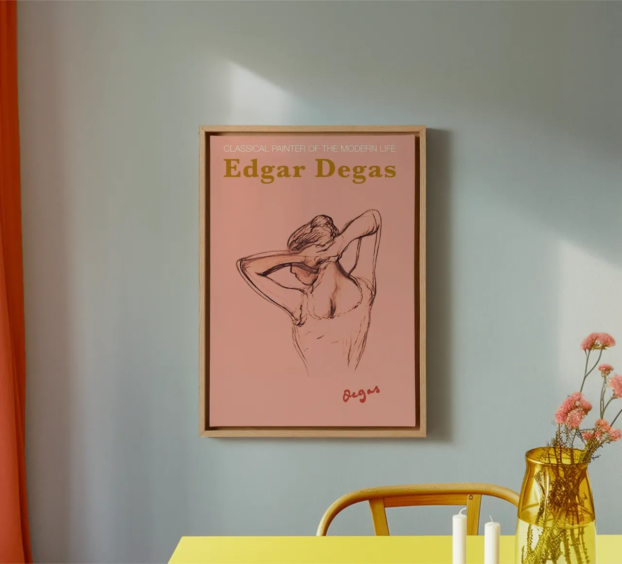 Edgar Degas Sceth Woman Poster canvas by Alfieson