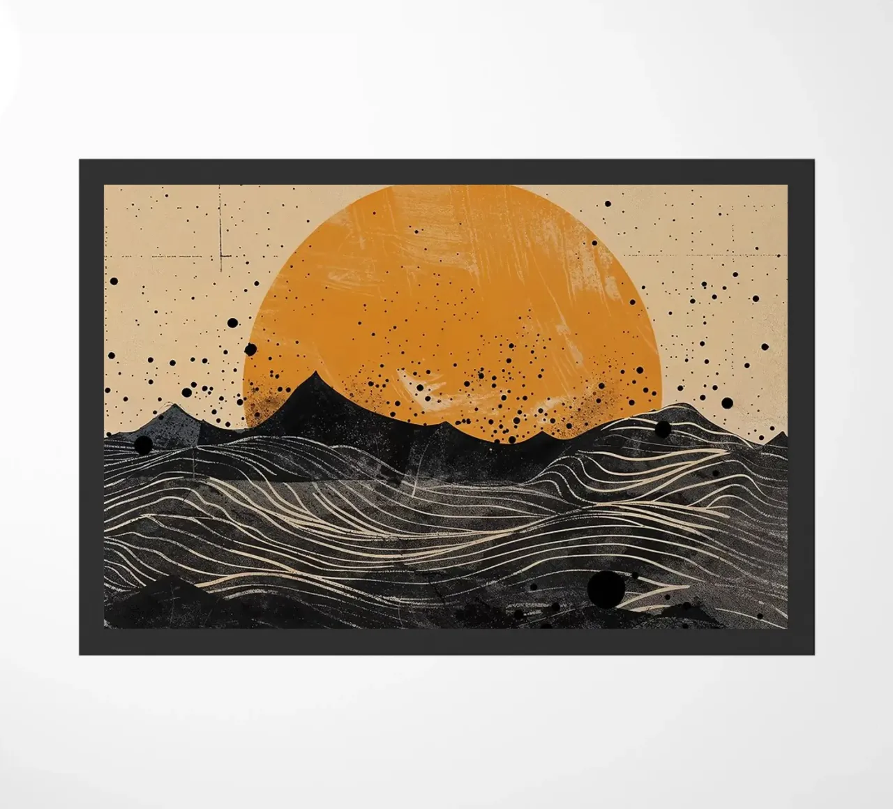 sol horizonte ondas puntos texturas líneas elementos abstractos felpudo de minerva santiago