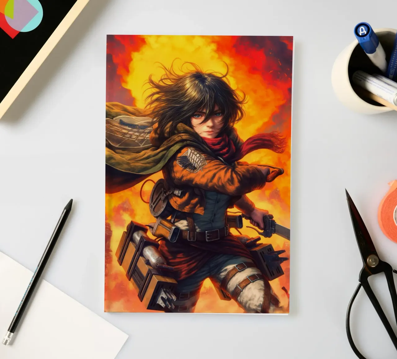 Mikasa Ackerman Attack on Titan notebook by Fleur de Lys