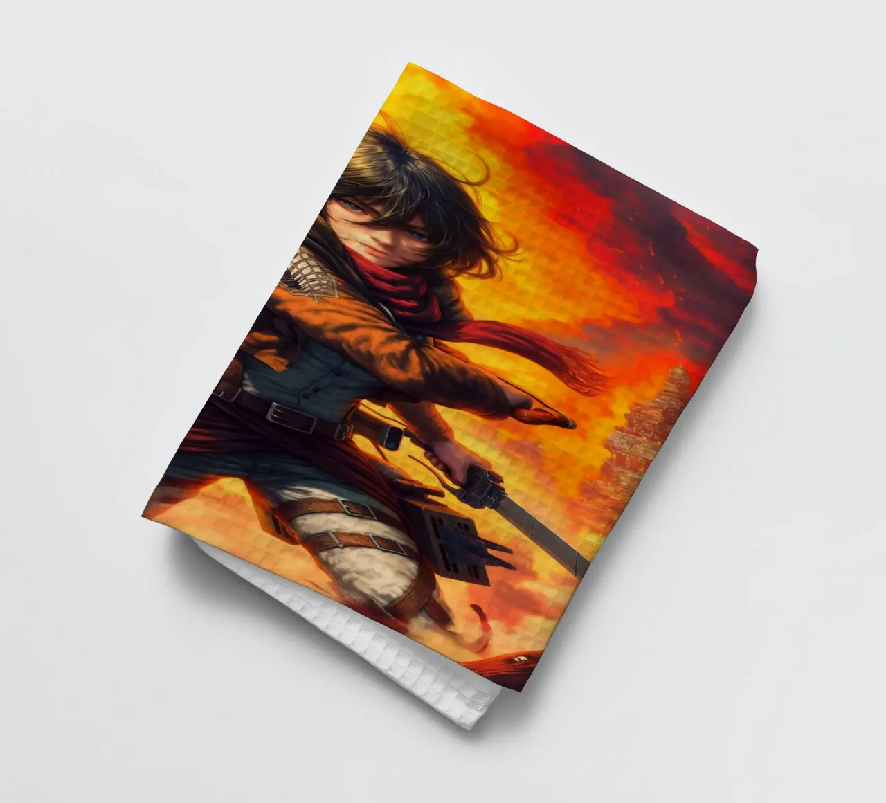 Mikasa Ackerman L'Attaque du Titan torchon de Fleur de Lys
