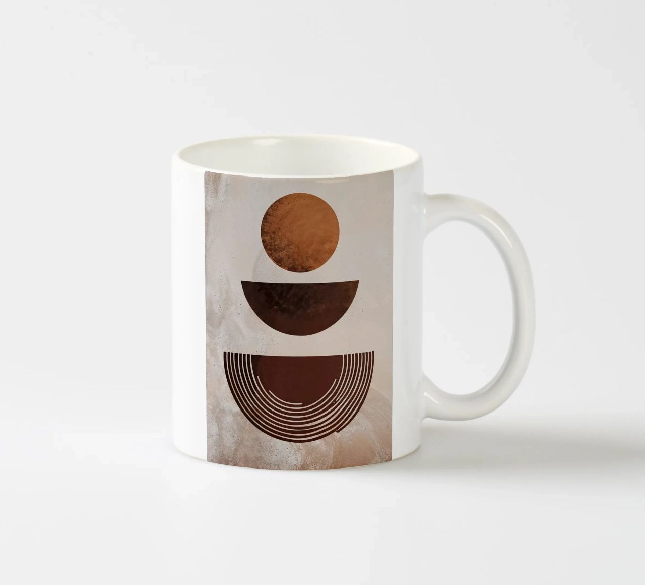 cerchi semicerchi modelli forme geometriche linee terra a tazza in ceramica da Gloria A Kifyuk