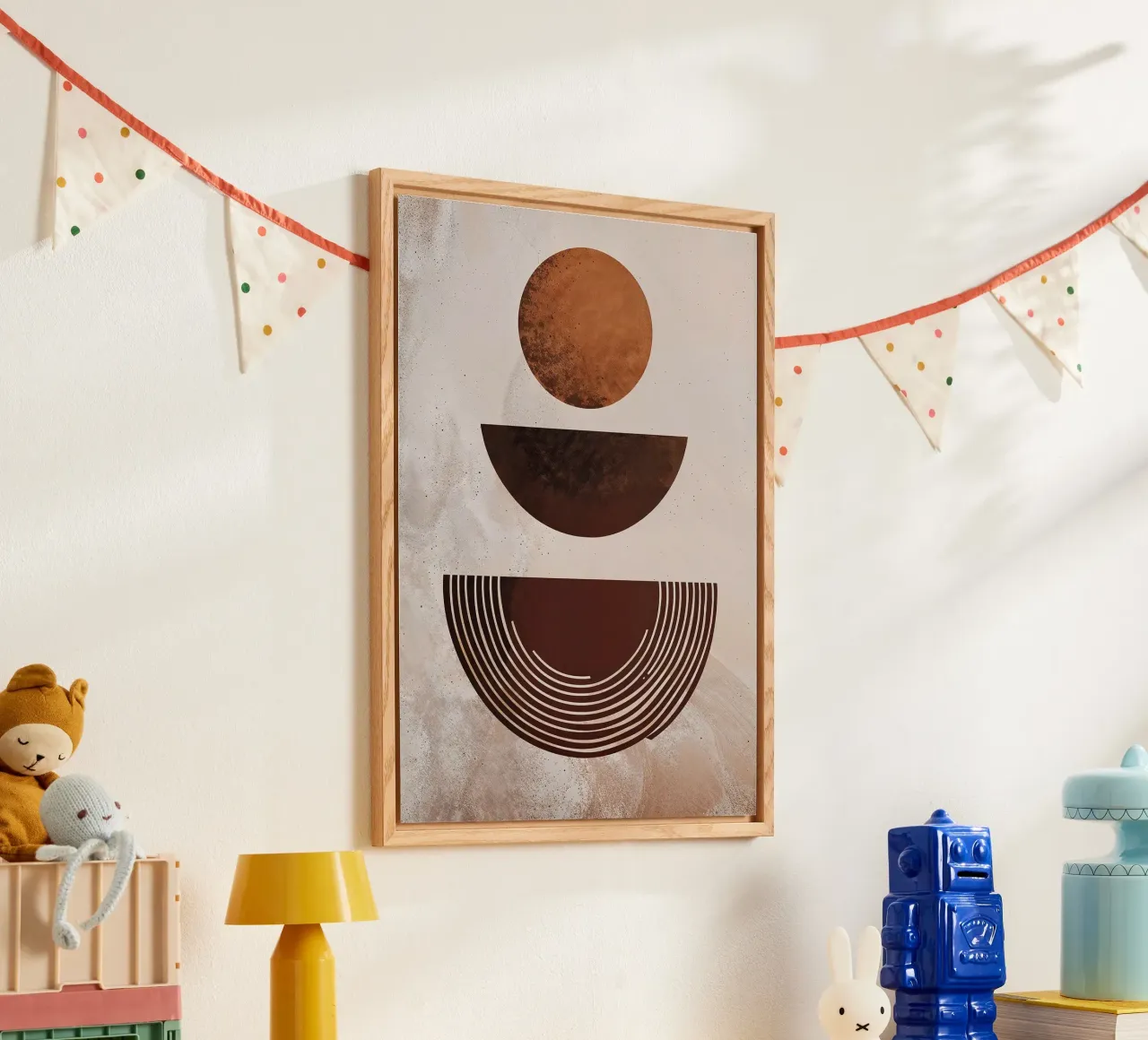 Kreise Halbkreise Muster geometrische Formen Linien Erde zu Acryl-Glas von Gloria A Kifyuk