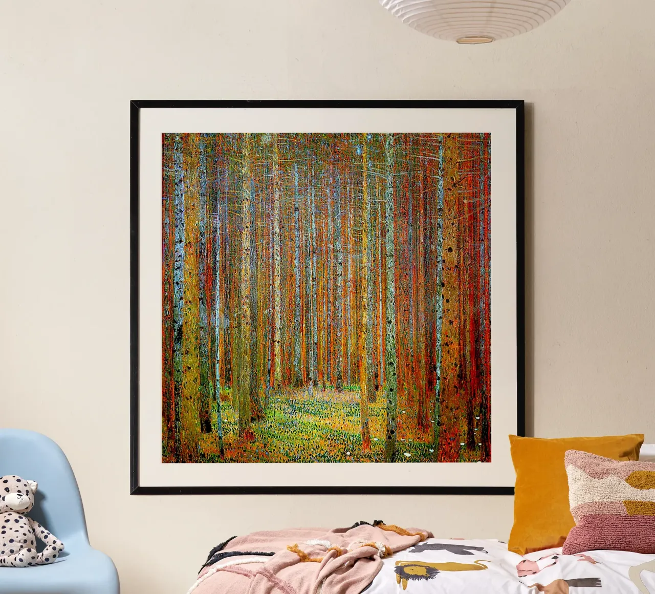 TANNEWALD: Gustav Klimt Landscape Painting poster con telaio in alluminio da Super Art