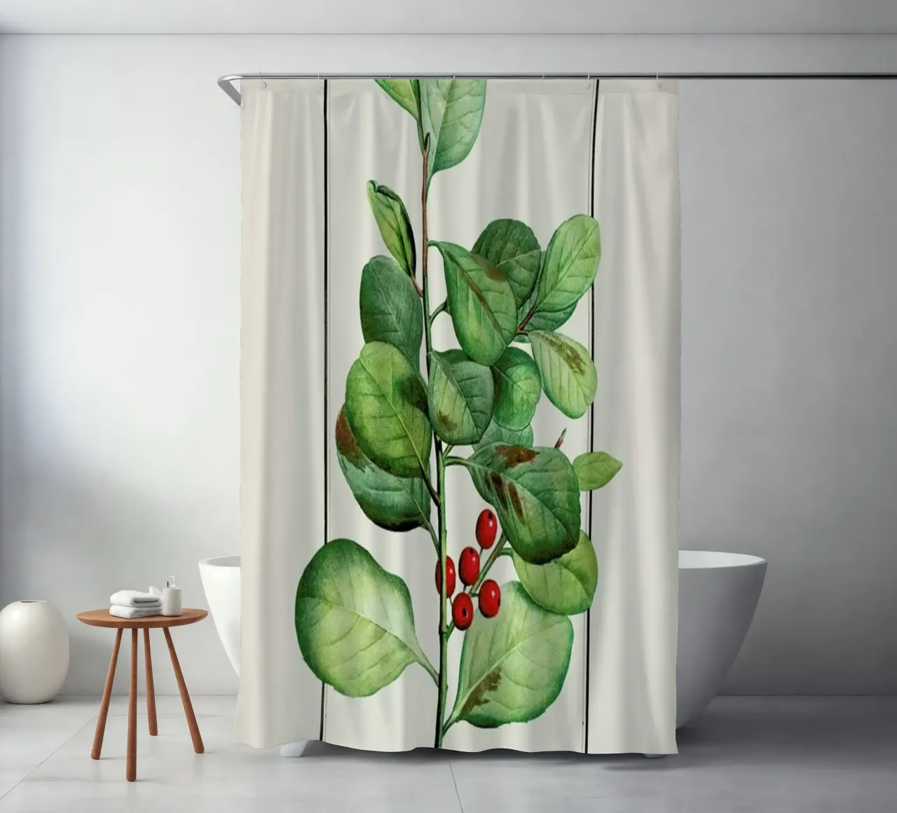 Pierre-Joseph Redouté - Lingonberries tenda da doccia da Vintage by JUNIQE
