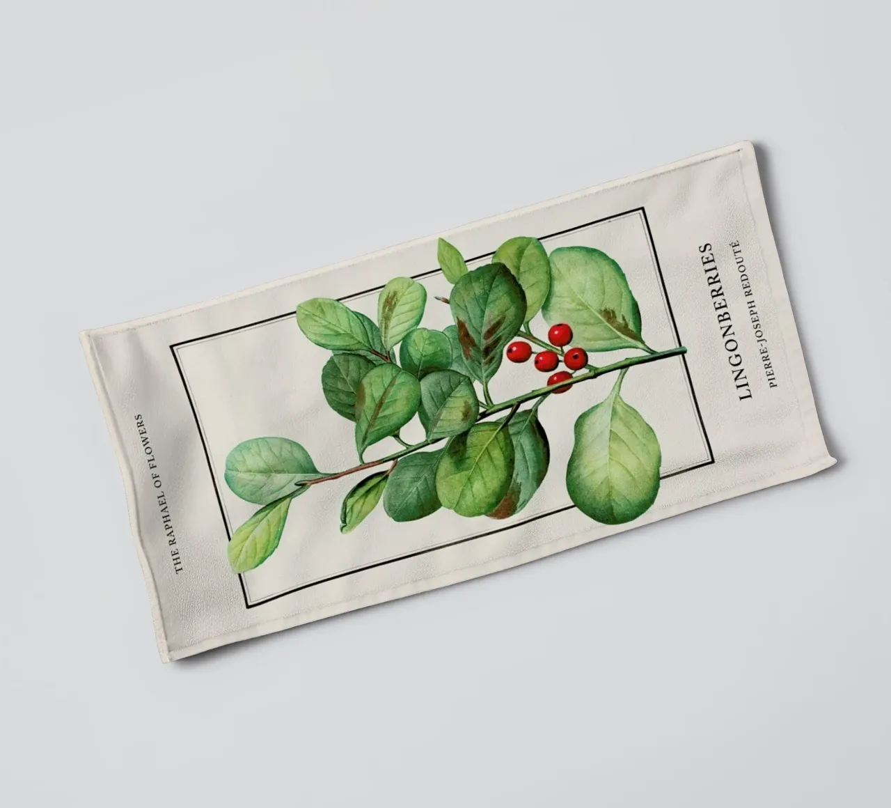 Pierre-Joseph Redouté - Lingonberries asciugamano da bagno da Vintage by JUNIQE