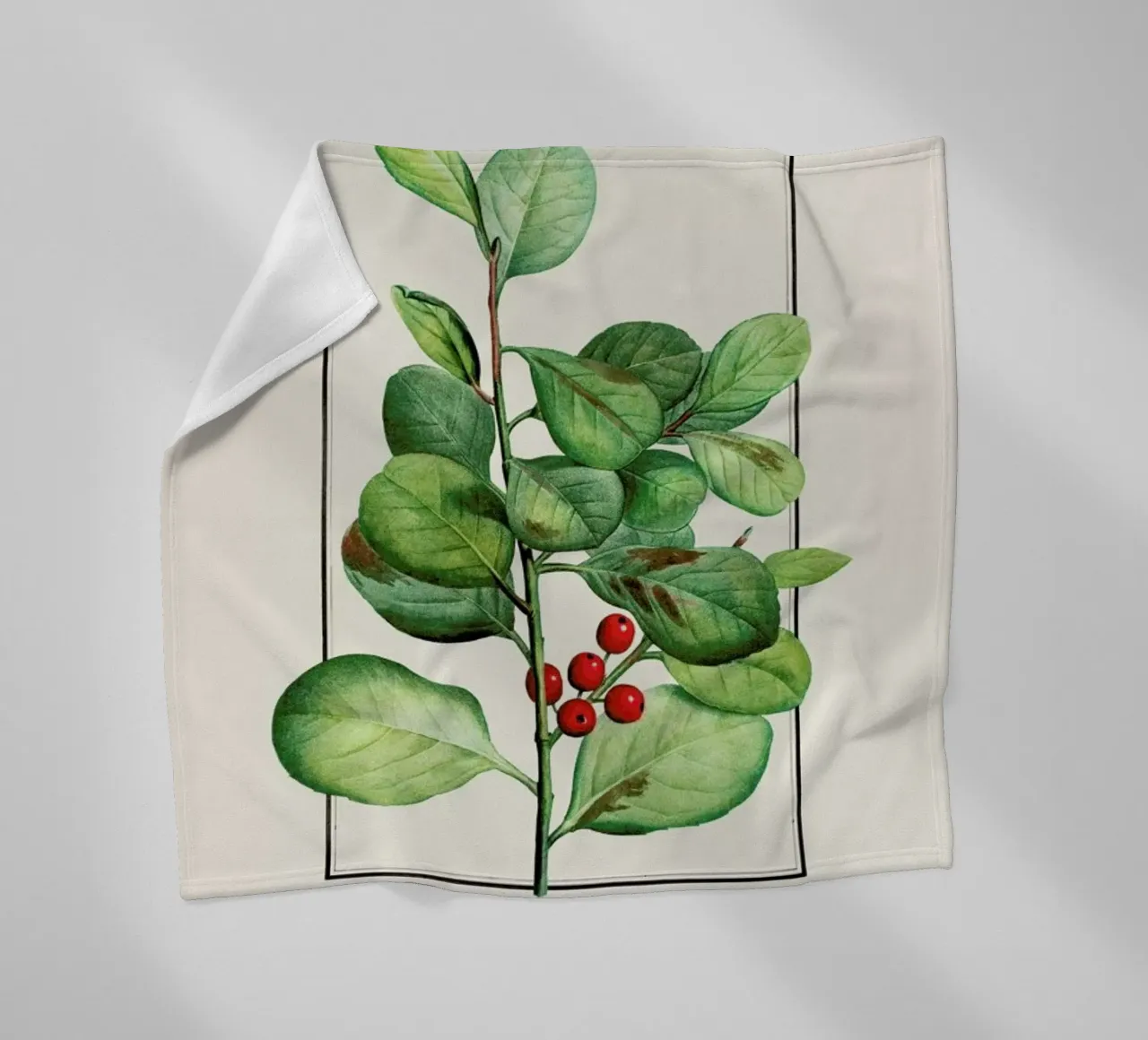 Pierre-Joseph Redouté - Lingonberries coperta in pile da Vintage by JUNIQE