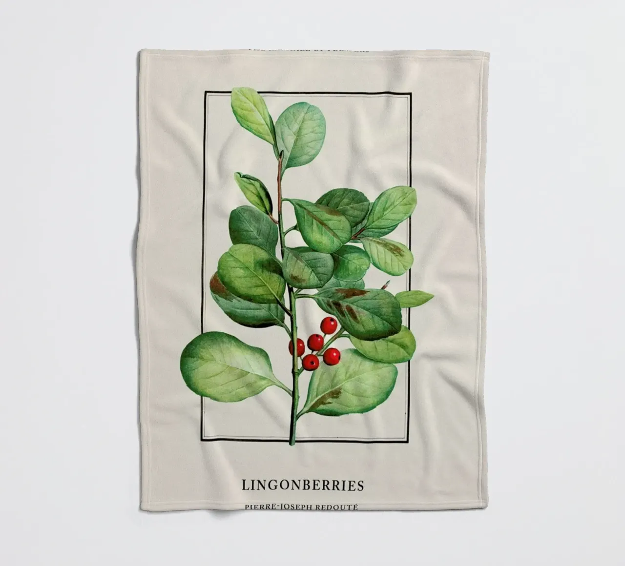 Pierre-Joseph Redouté - Lingonberries coperta in pile da Vintage by JUNIQE