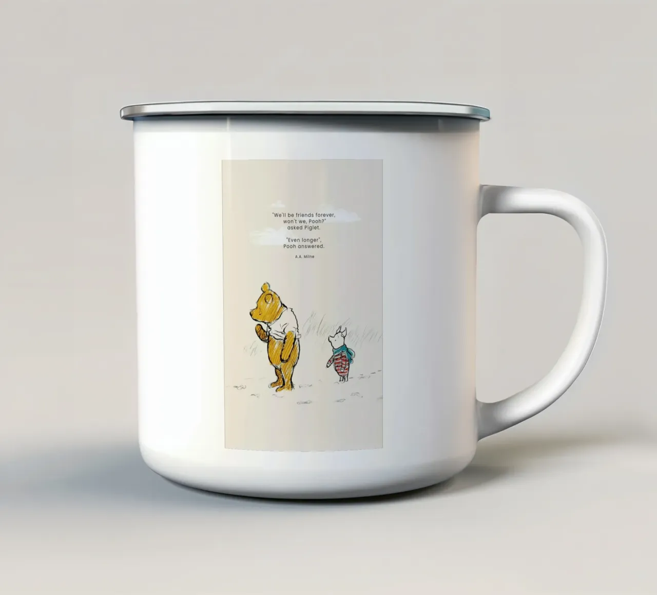 Friends Forever tazza in smalto da Vintage by JUNIQE