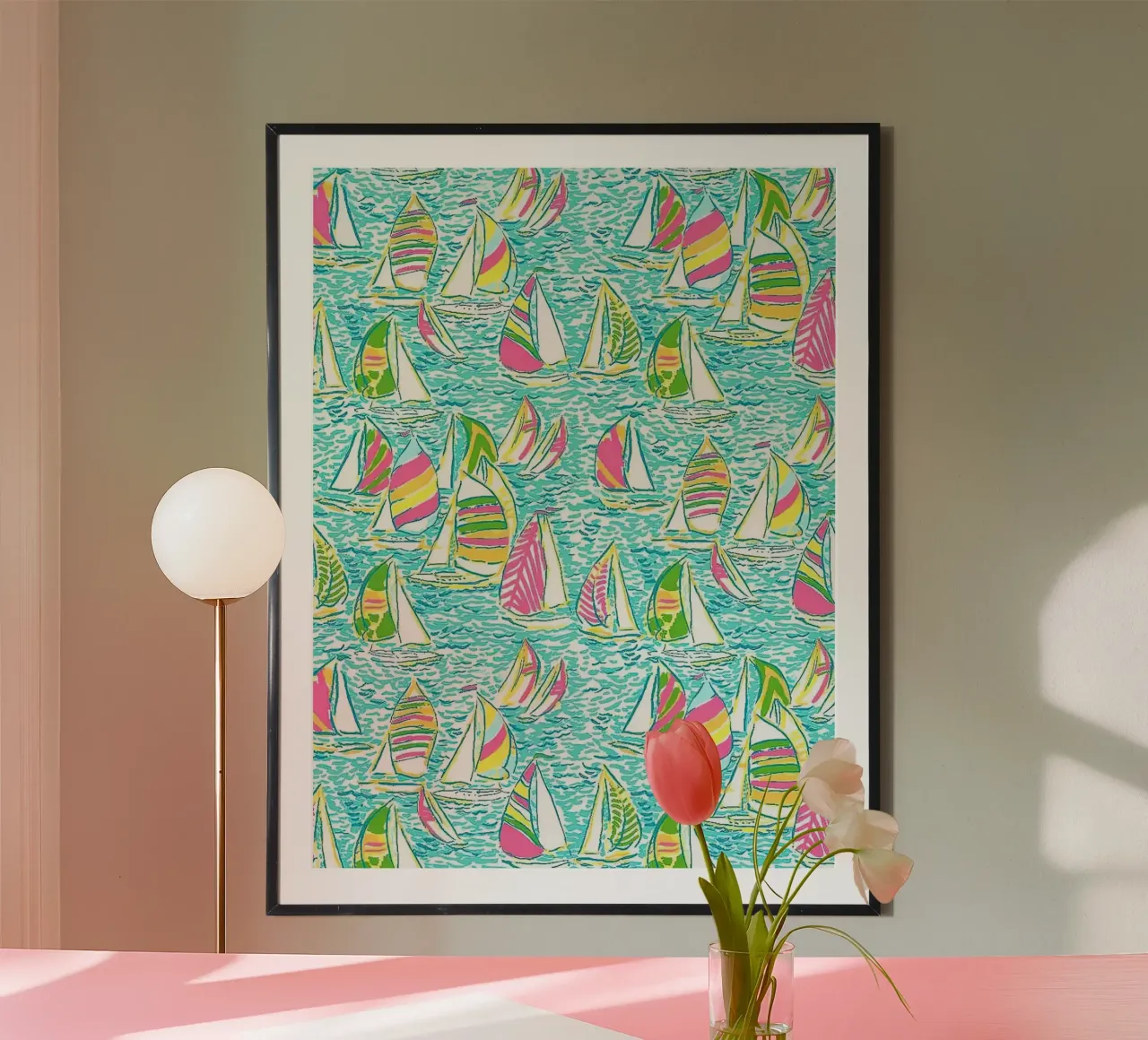 Barca Lilly Pulitzer poster da Queenshop