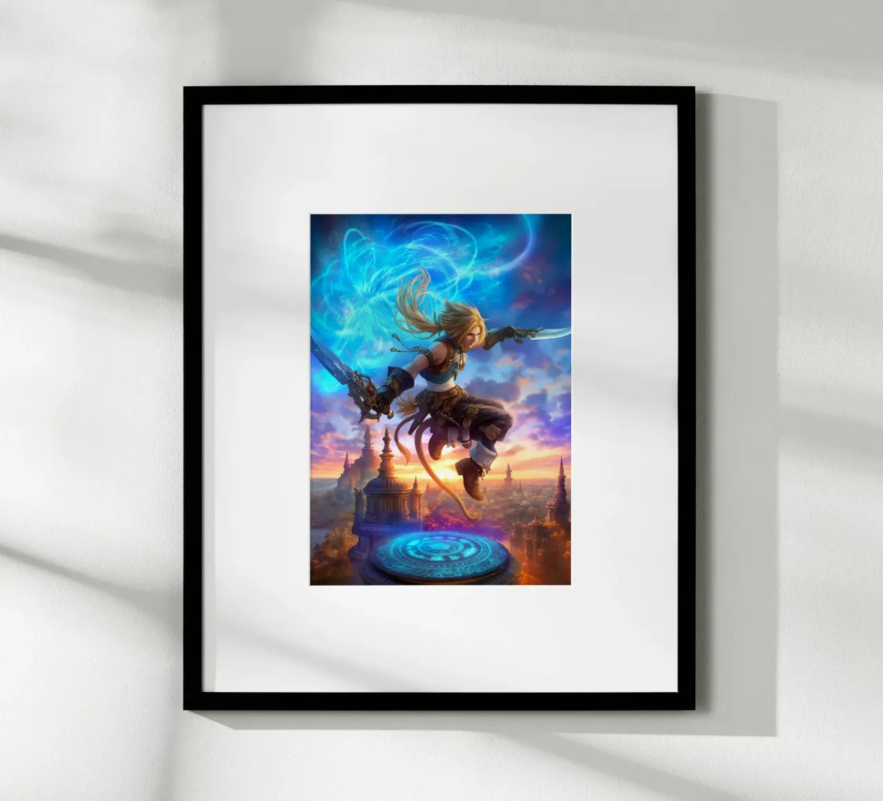 Zidane Tribale Final Fantasy IX poster con telaio in plastica da Fleur de Lys