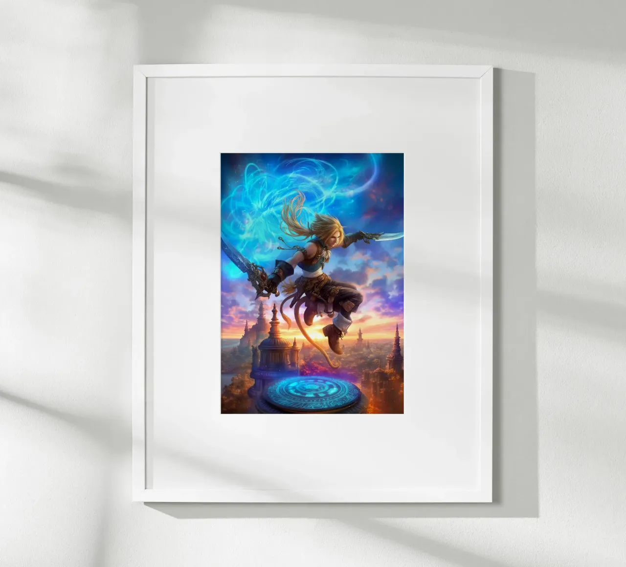 Zidane Tribale Final Fantasy IX poster con telaio in plastica da Fleur de Lys