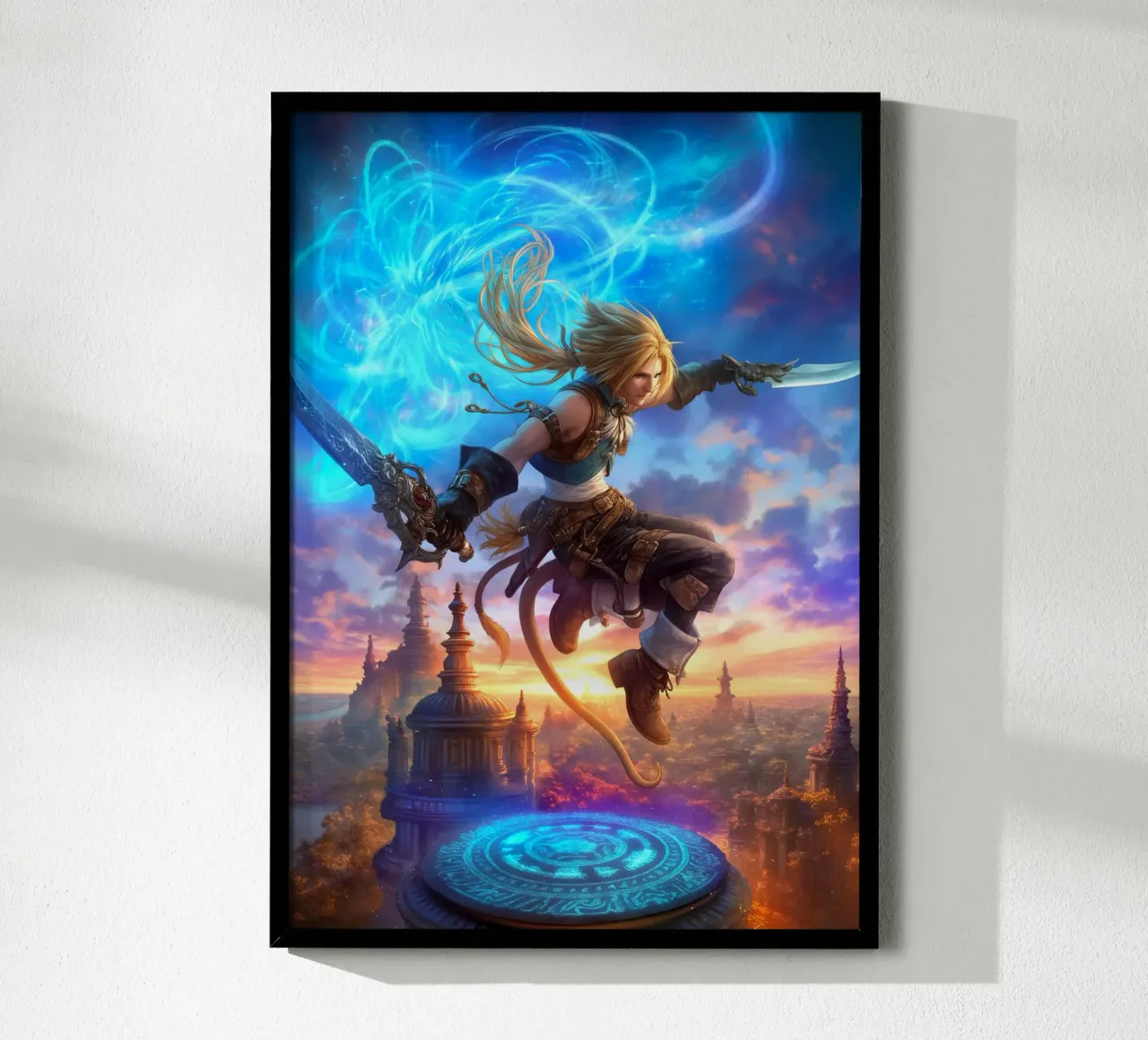 Zidane Tribale Final Fantasy IX poster con telaio in plastica da Fleur de Lys