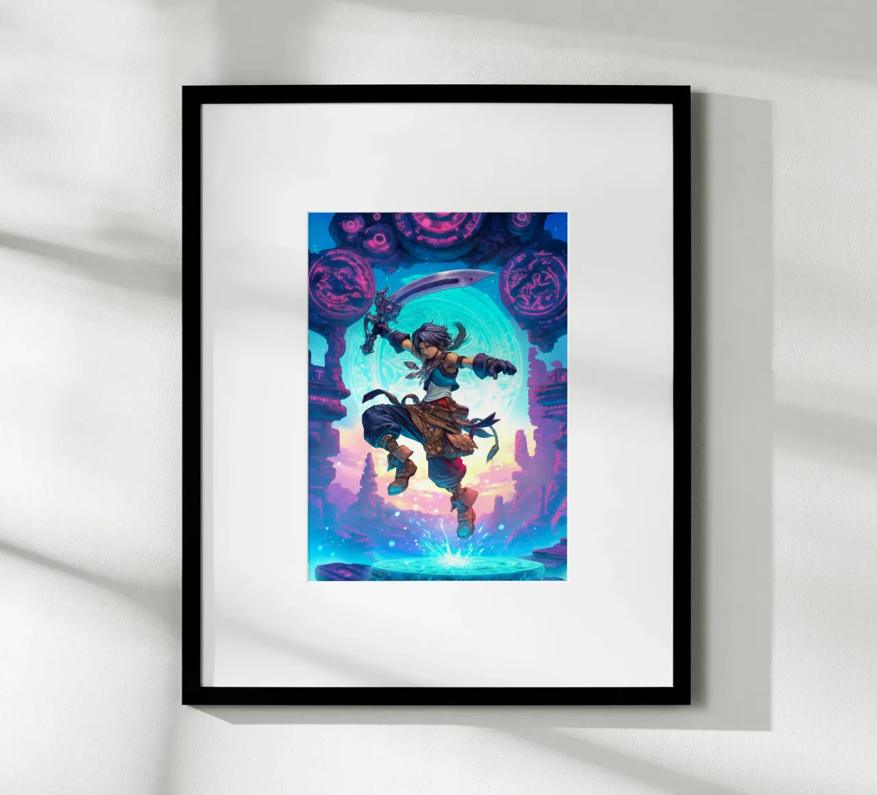 Zidane Stam Final Fantasy IX poster met houten frame van Fleur de Lys