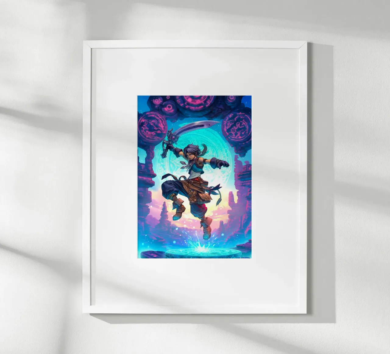 Zidane Stam Final Fantasy IX poster met houten frame van Fleur de Lys