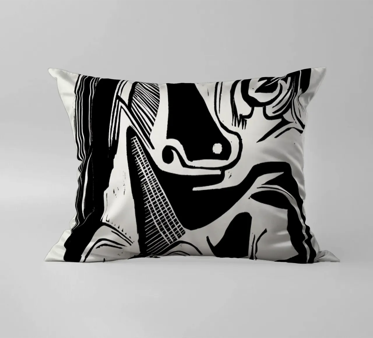 Kirchner - The Large Cow Lying Down cuscino da Vintage by JUNIQE