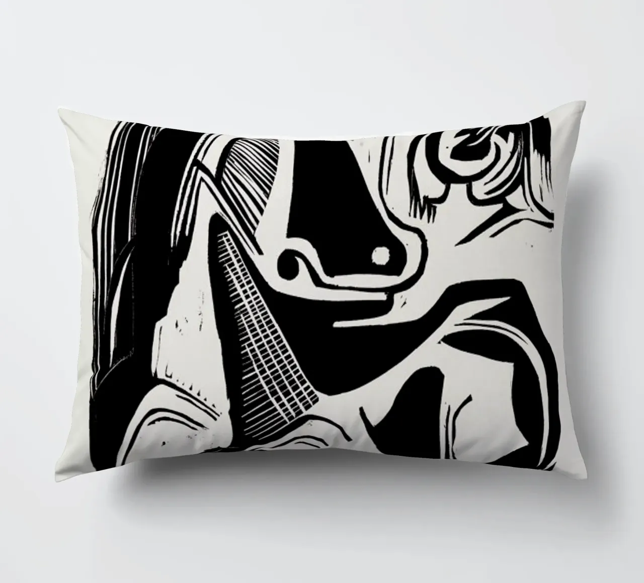 Kirchner - The Large Cow Lying Down cuscino da Vintage by JUNIQE