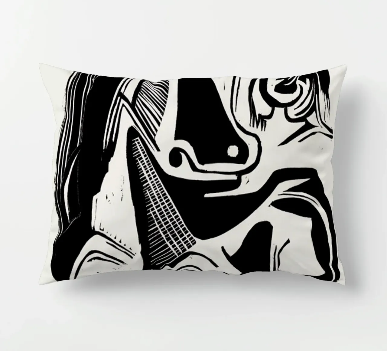 Kirchner - The Large Cow Lying Down cuscino da Vintage by JUNIQE