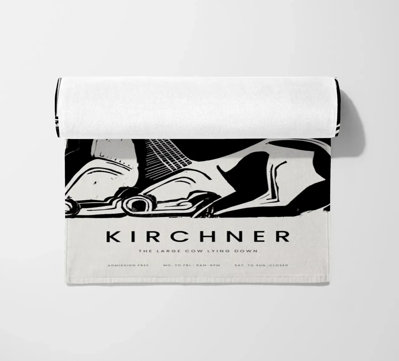 Kirchner - The Large Cow Lying Down telo mare da Vintage by JUNIQE