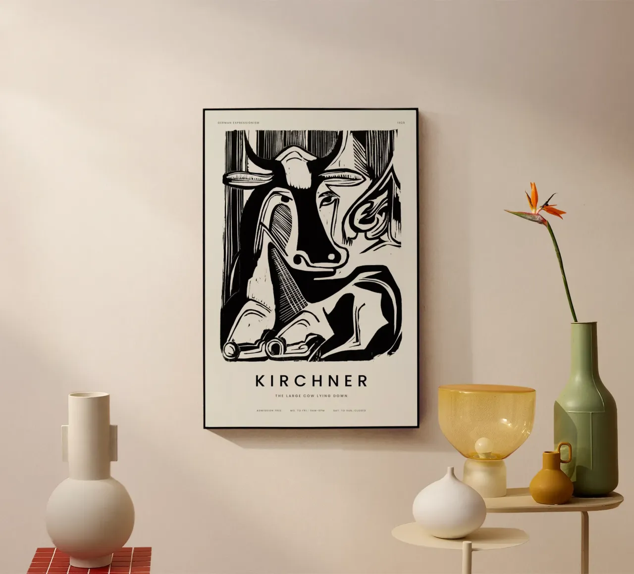 Kirchner - The Large Cow Lying Down plexiglass da Vintage by JUNIQE