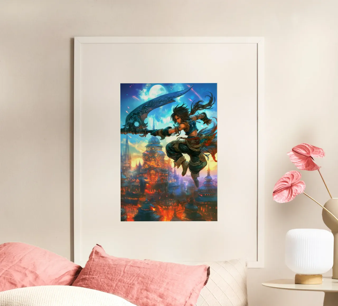 Zidane Tribale Final Fantasy IX poster con telaio in plastica da Fleur de Lys