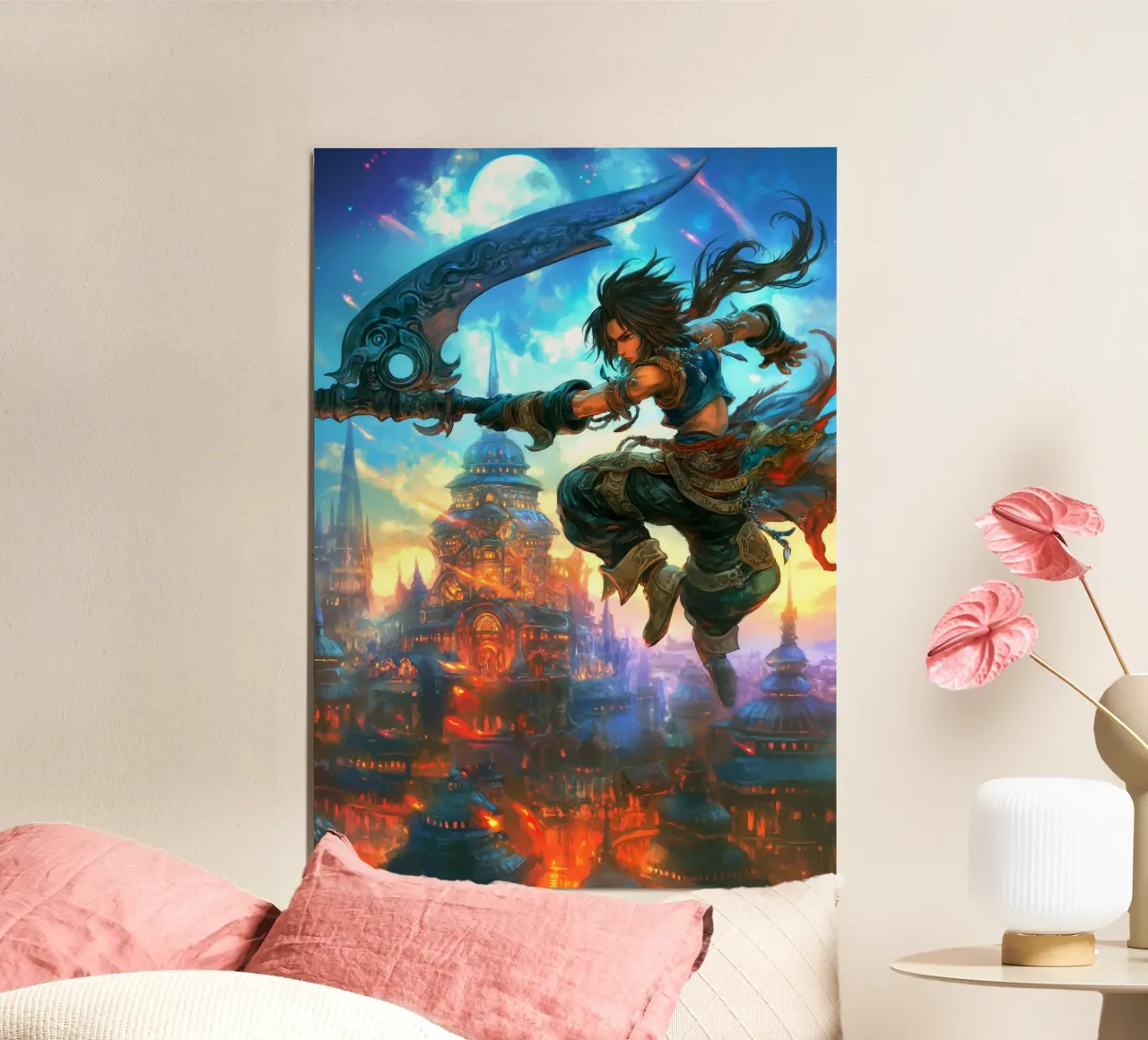 Zidane Tribale Final Fantasy IX poster con telaio in plastica da Fleur de Lys