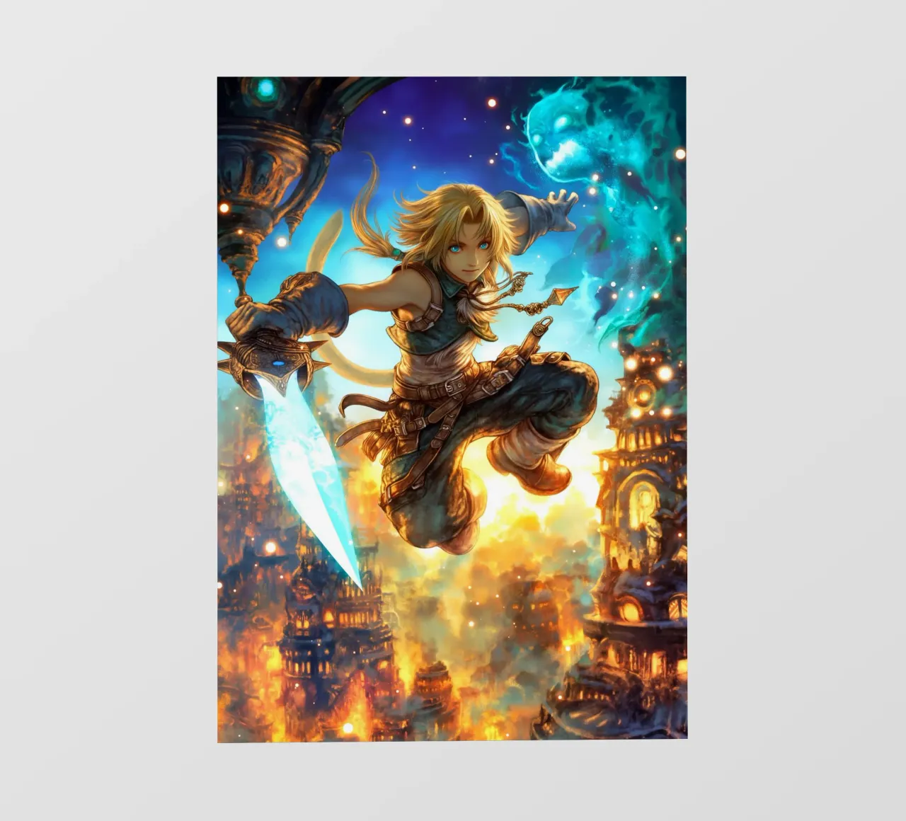 Zidane Tribal Final Fantasy IX bâche pvc de Fleur de Lys