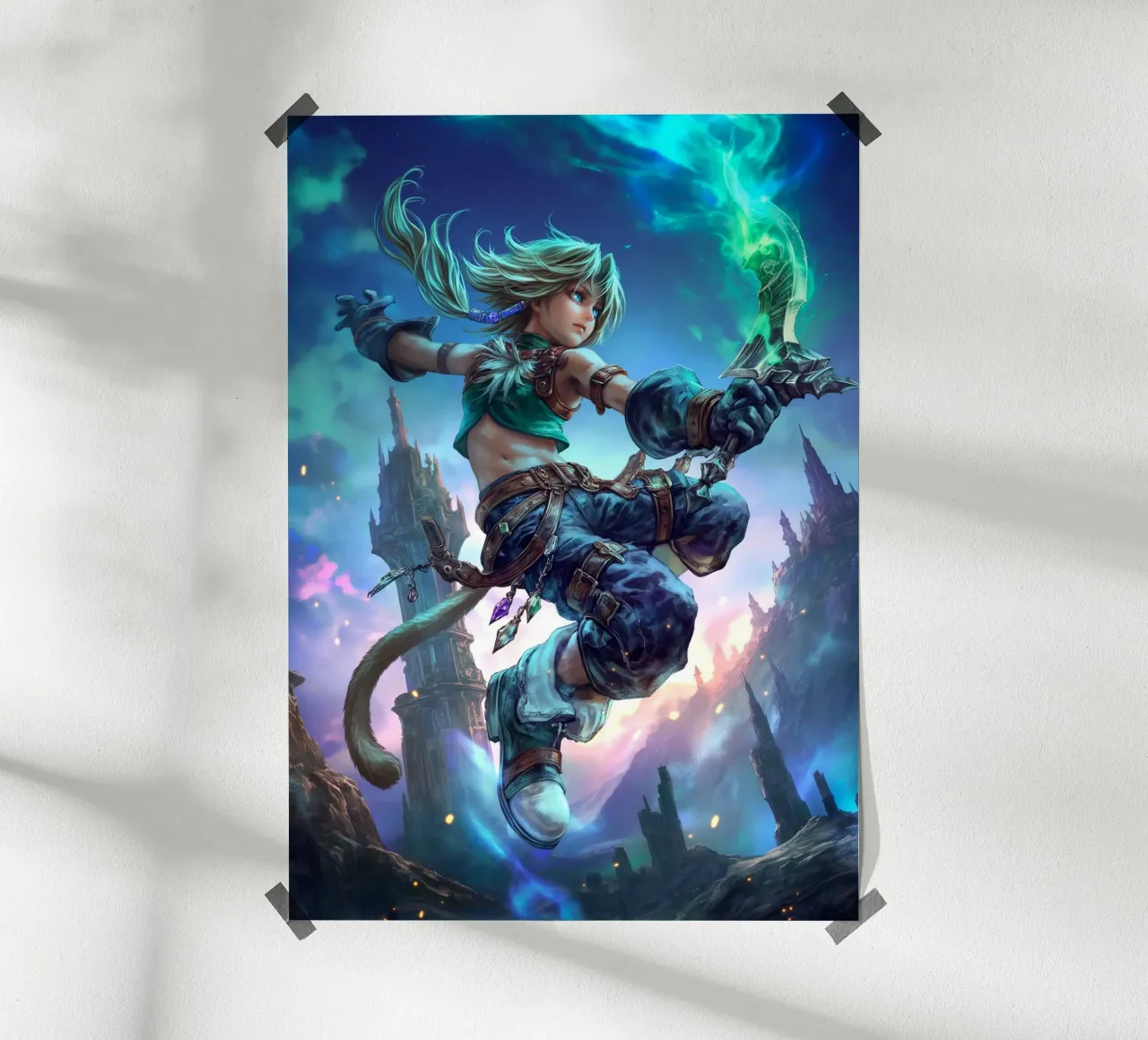 Zidane Tribale Final Fantasy IX poster con telaio in plastica da Fleur de Lys