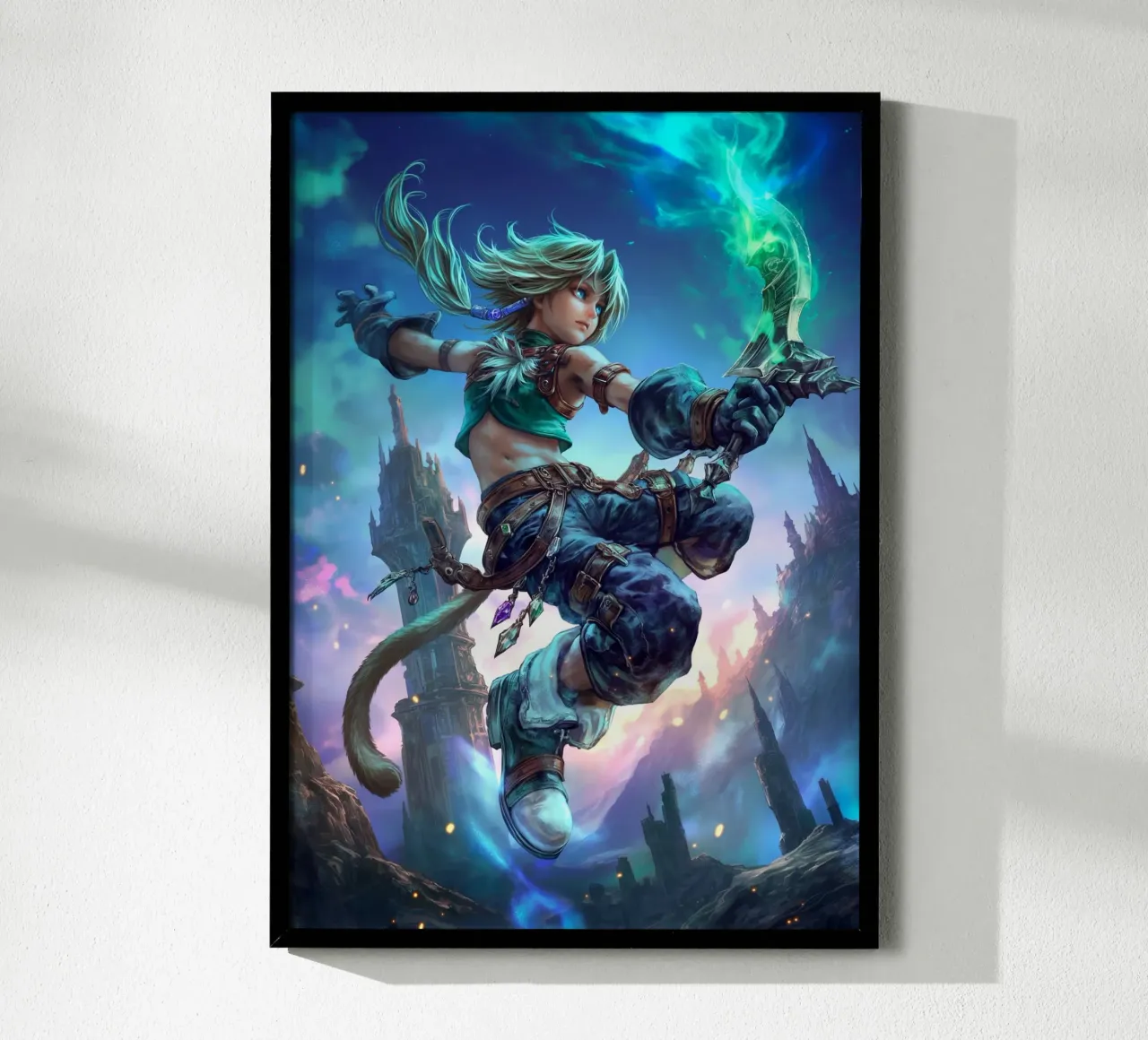 Zidane Tribale Final Fantasy IX poster con telaio in plastica da Fleur de Lys