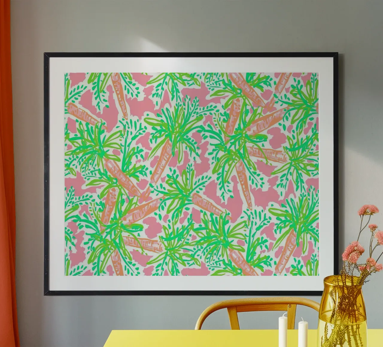 Bocconcini di carote Lilly Pulitzer carta hahnemühle da Queenshop