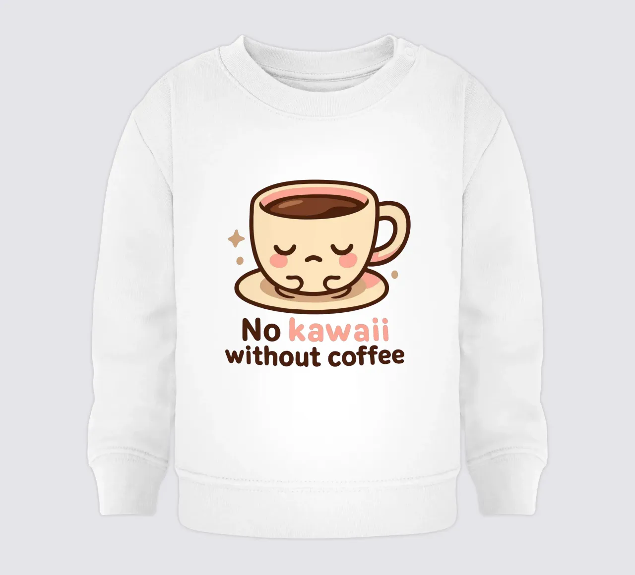 Non c'è Kawaii senza caffè - Tazza da caffè carina e assonnata felpa neonato da artdesign1985