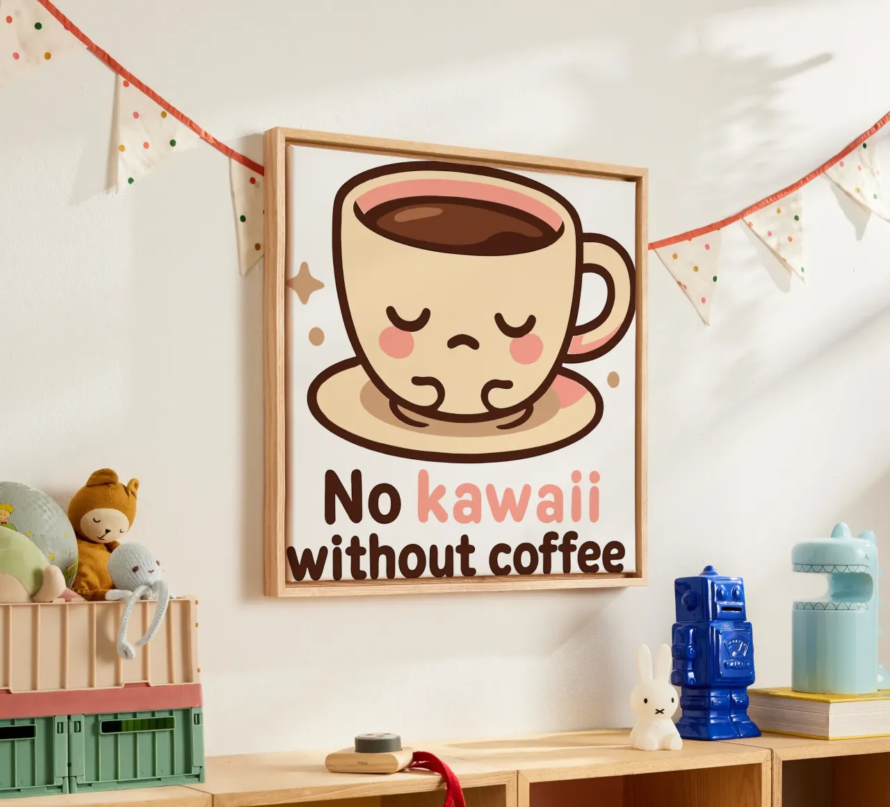 Non c'è Kawaii senza caffè - Tazza da caffè carina e assonnata tela da artdesign1985