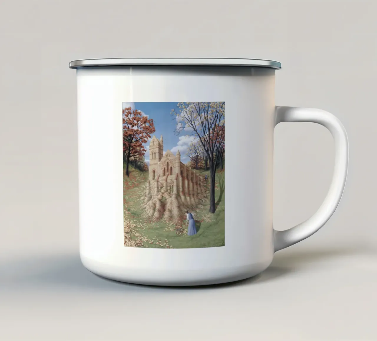 Rob Gonsalves Architettura d'autunno tazza in smalto da Spencer Farrell2
