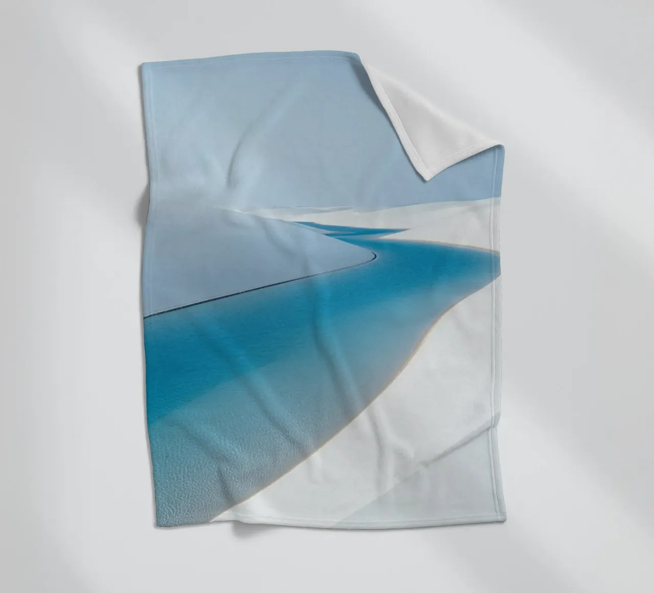 Blue Lagoons fleece blanket by Indigo Tides Art