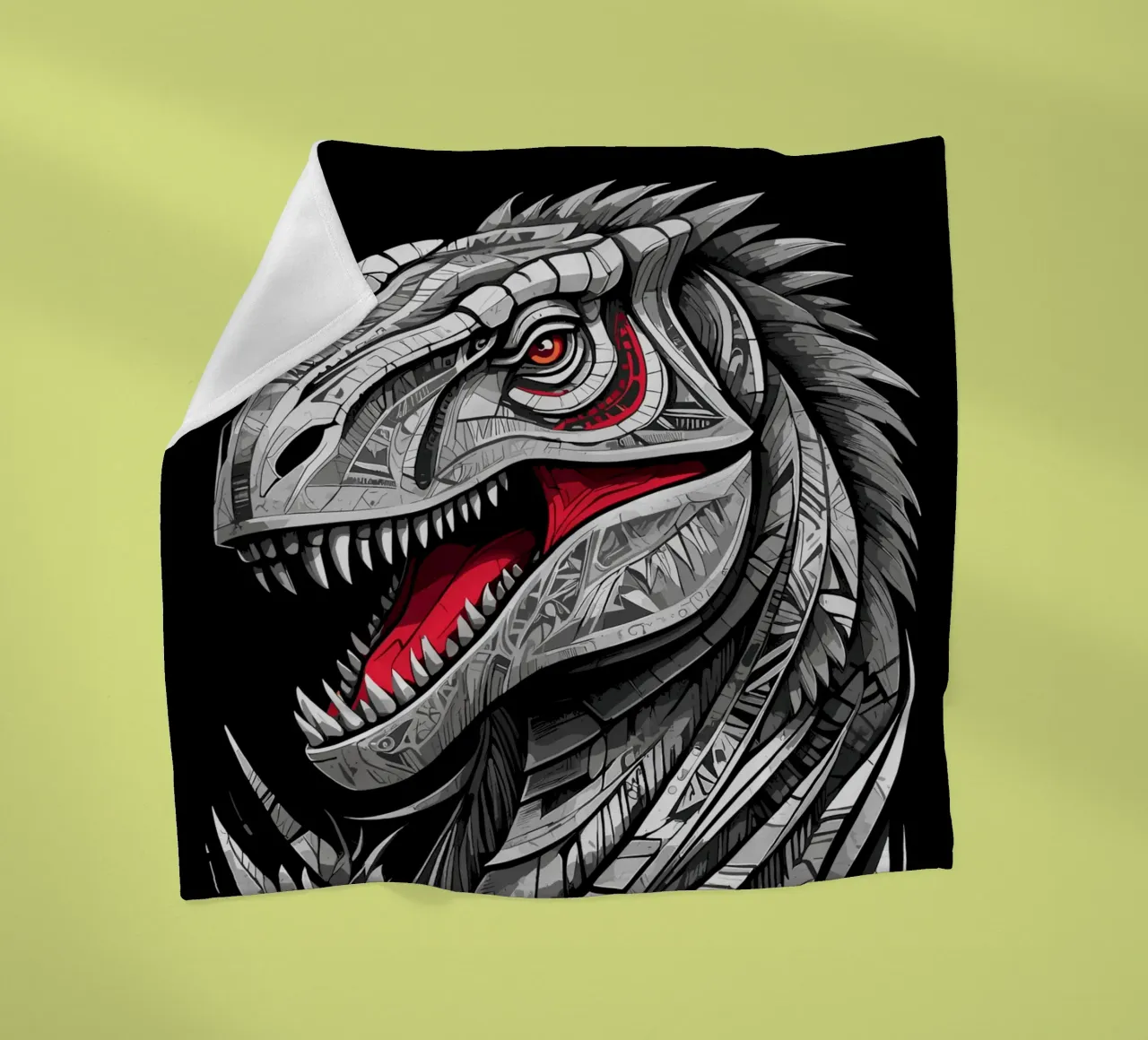 Dinosauro geometrico T-Rex coperta in pile da LM2KONE