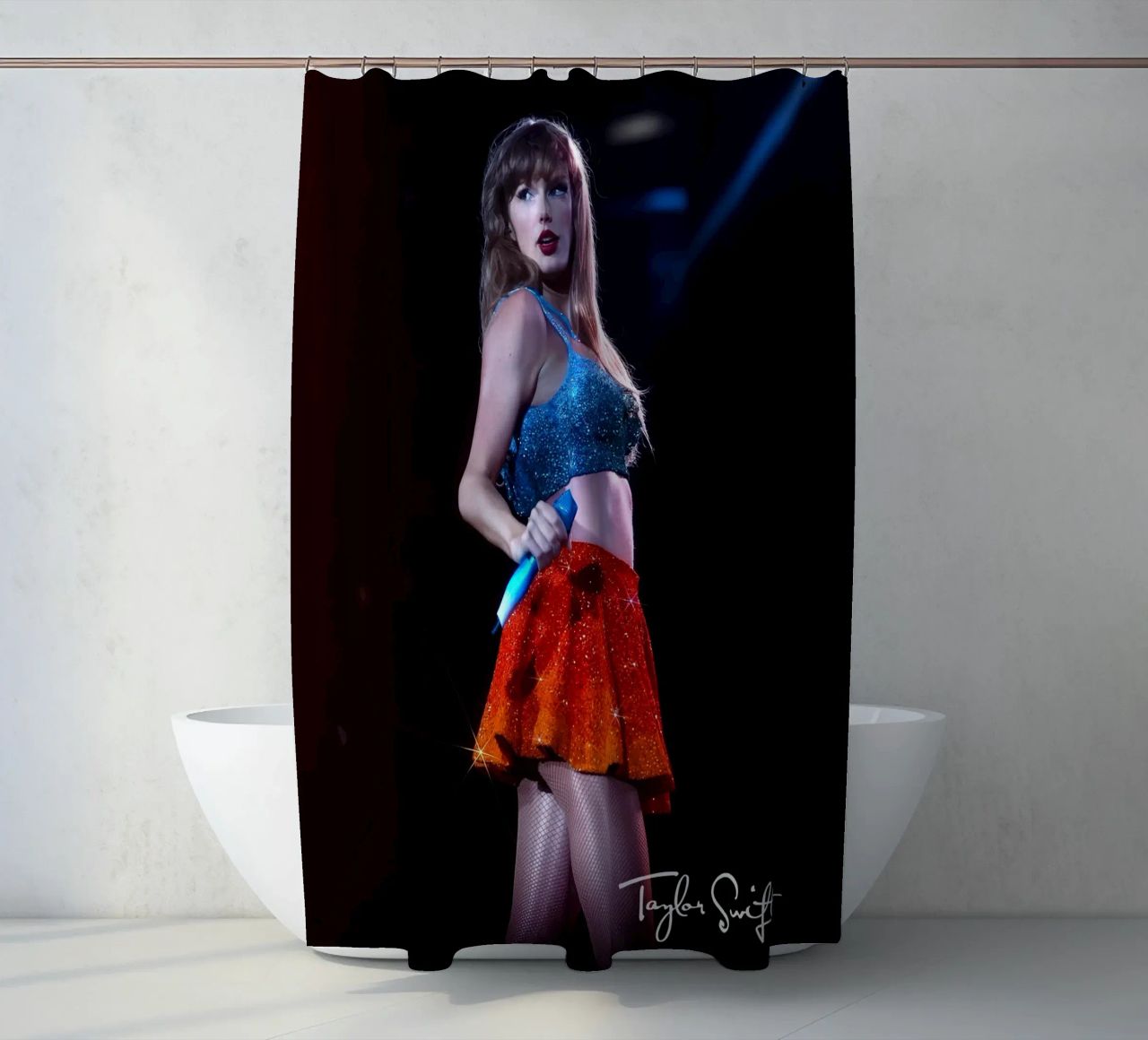 taylor swift suonare canzone tenda da doccia da NindaCreationsArt