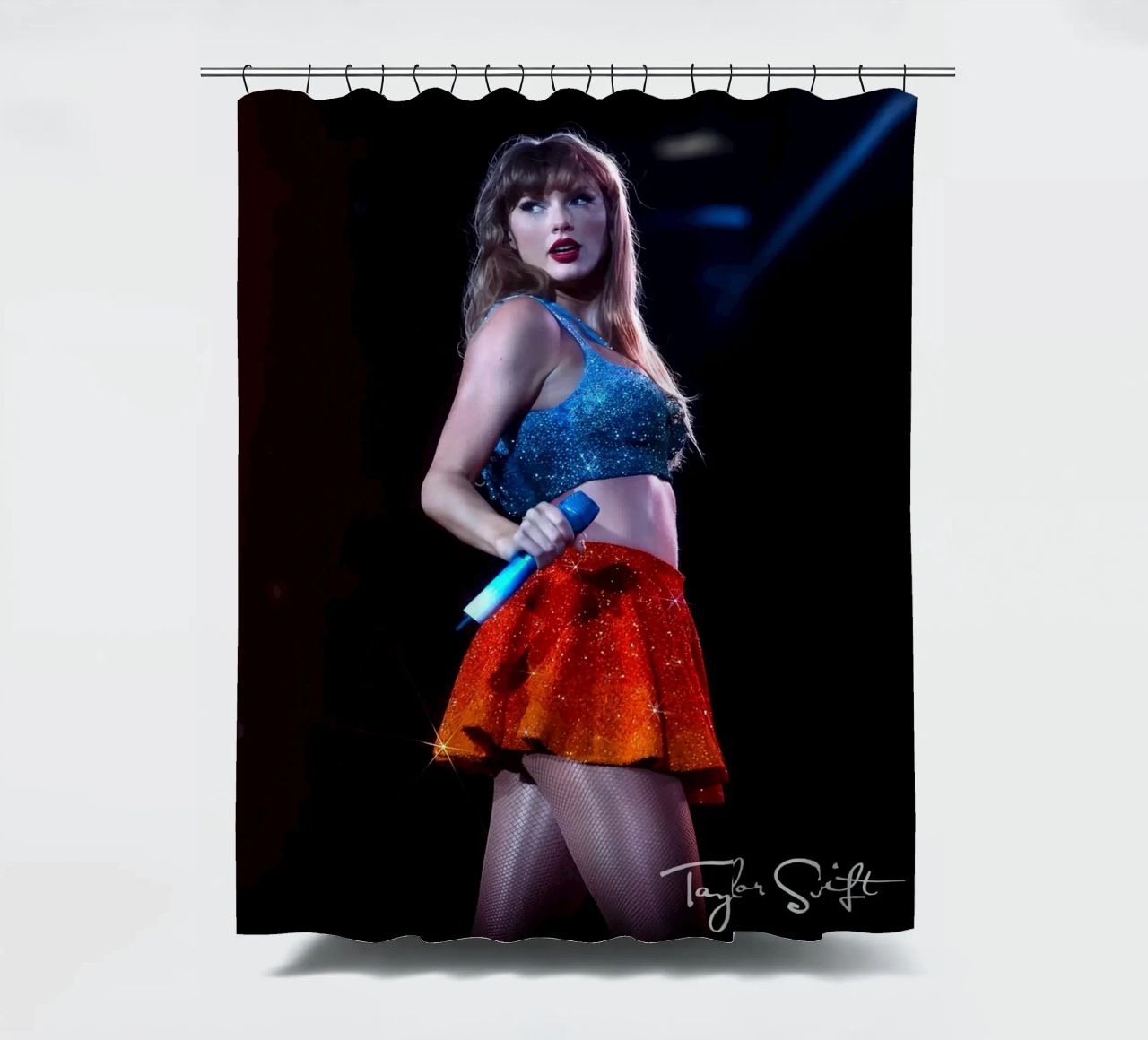 taylor swift suonare canzone tenda da doccia da NindaCreationsArt