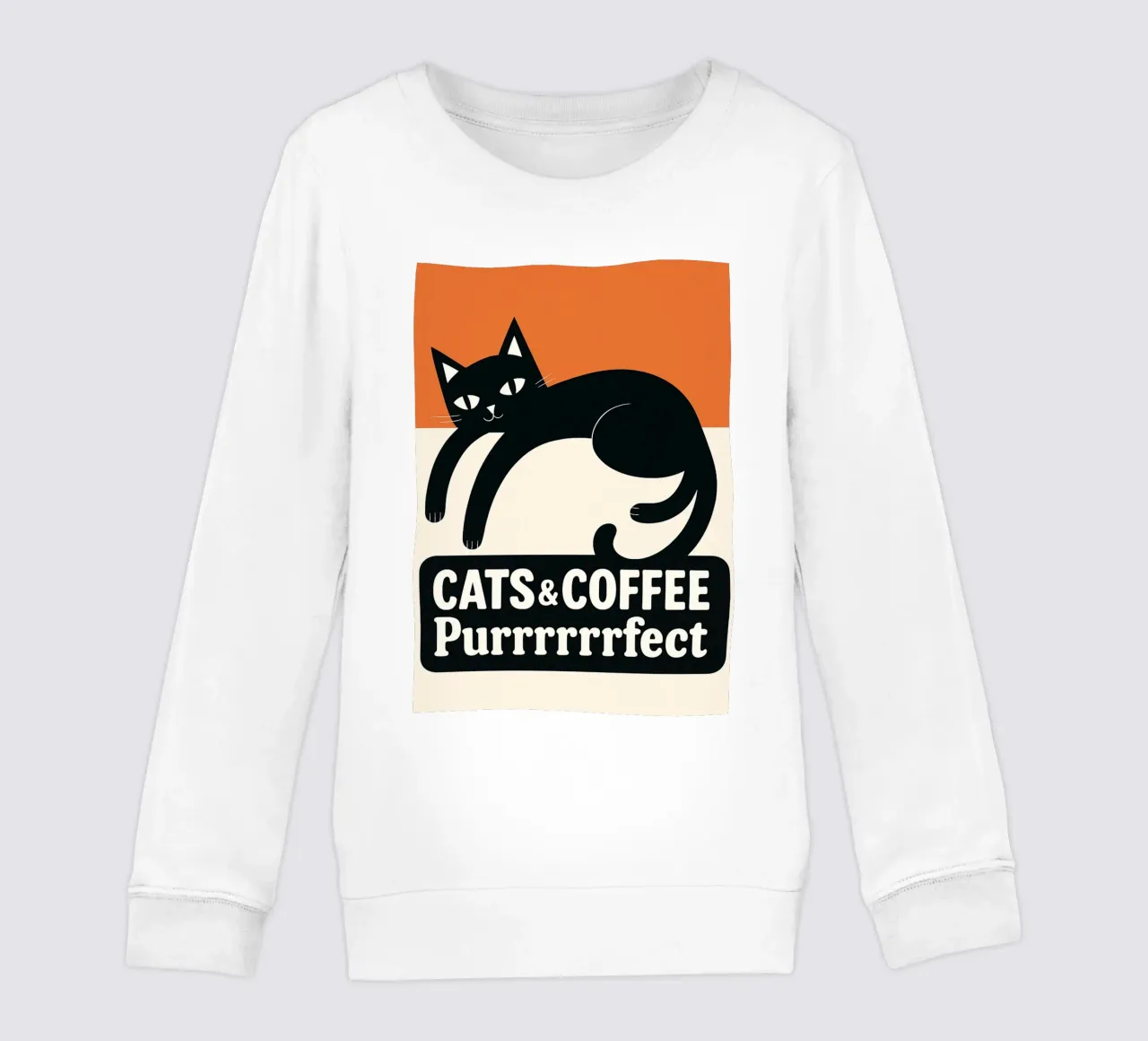 gatto e caffè felpa bambino da Nayara