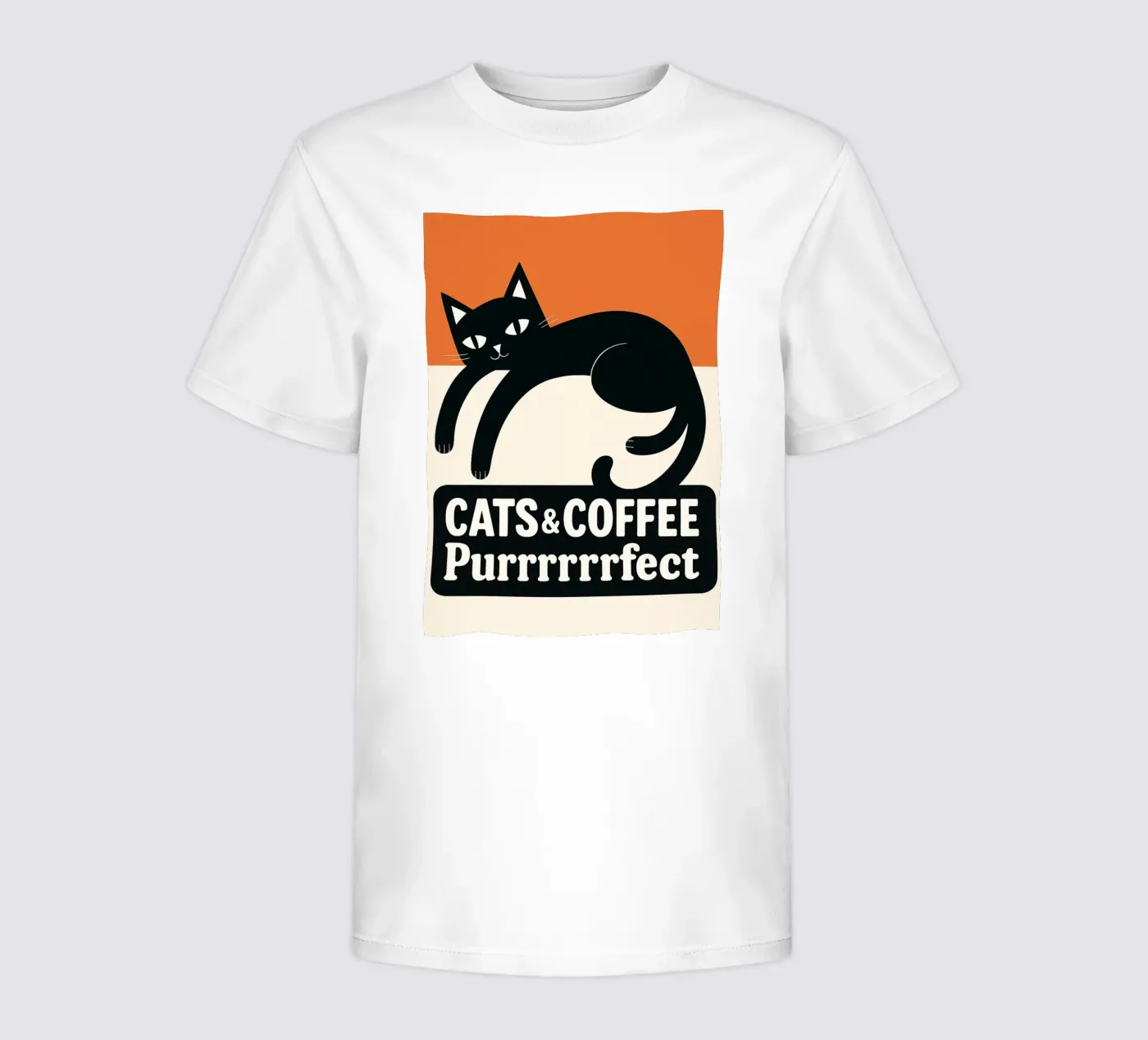gatto e caffè t-shirt bambini da Nayara