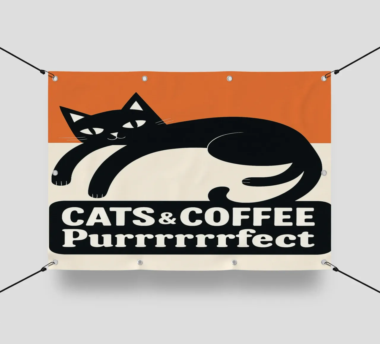gatto e caffè telo in pvc da Nayara