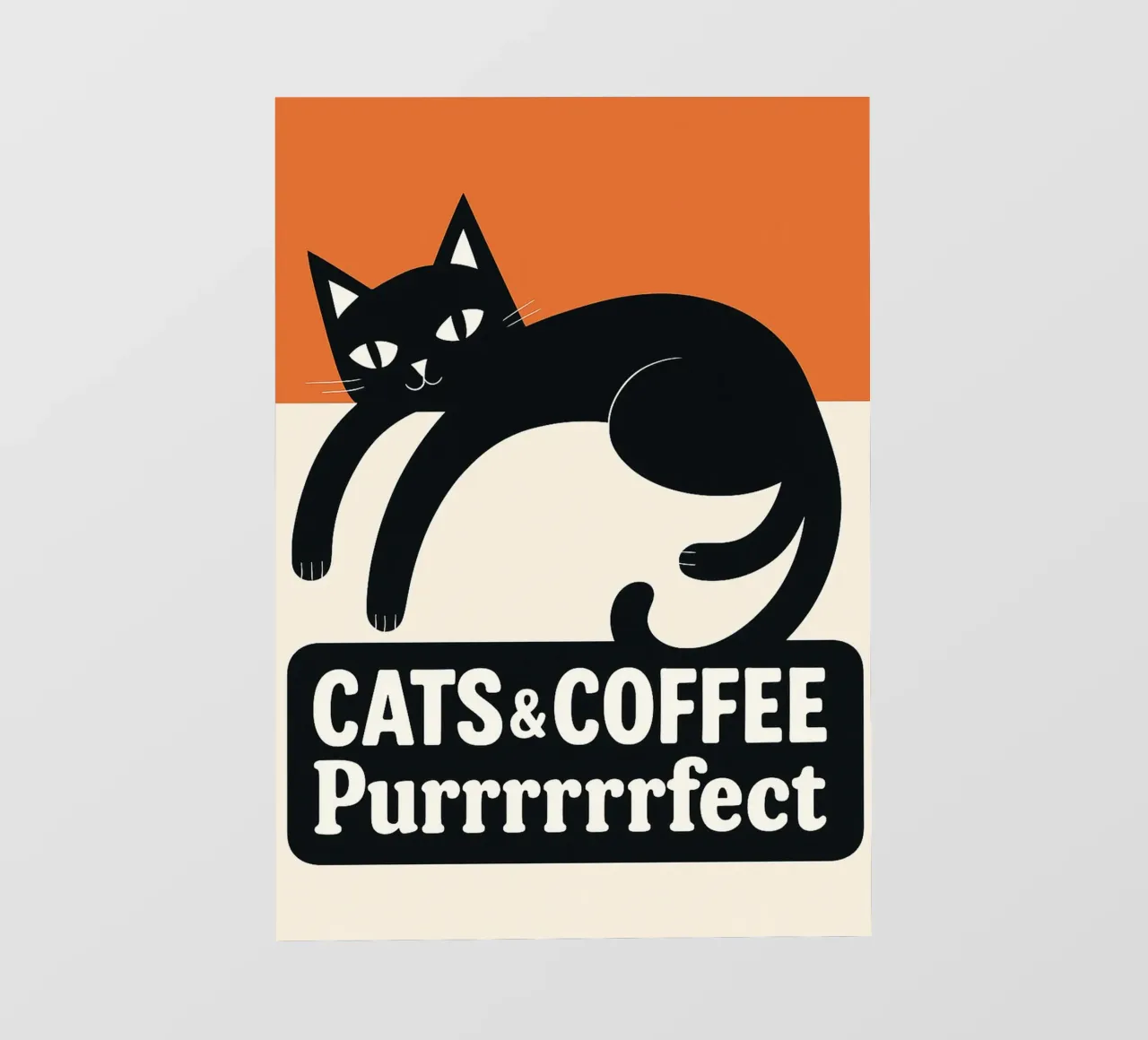 gatto e caffè telo in pvc da Nayara