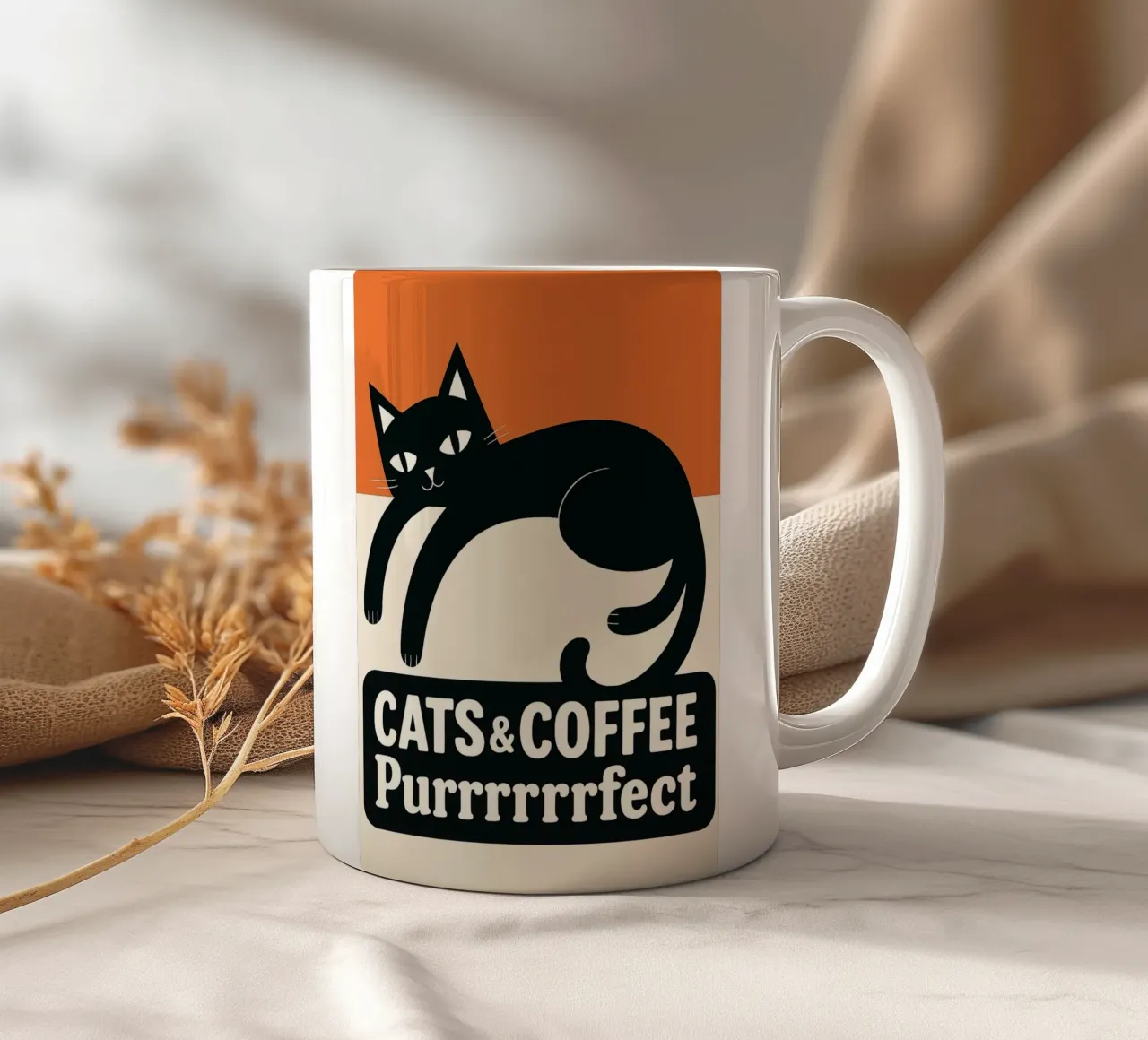 gatto e caffè tazza in ceramica da Nayara