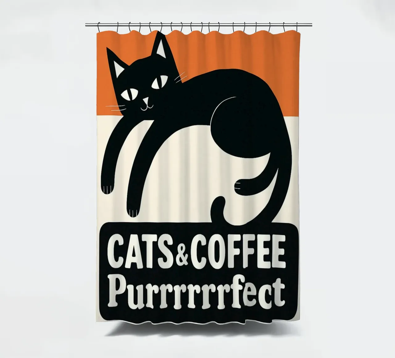 gatto e caffè tenda da doccia da Nayara