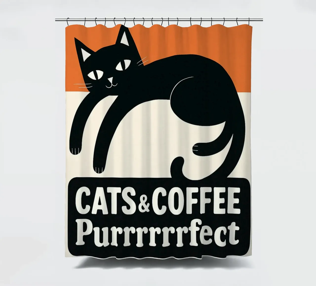 gatto e caffè tenda da doccia da Nayara