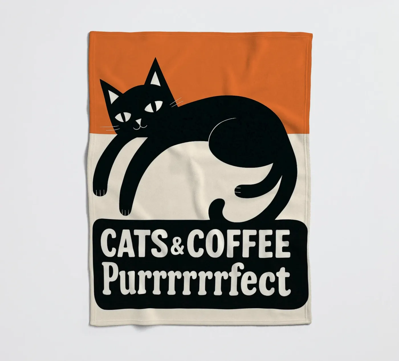 gatto e caffè coperta in pile da Nayara