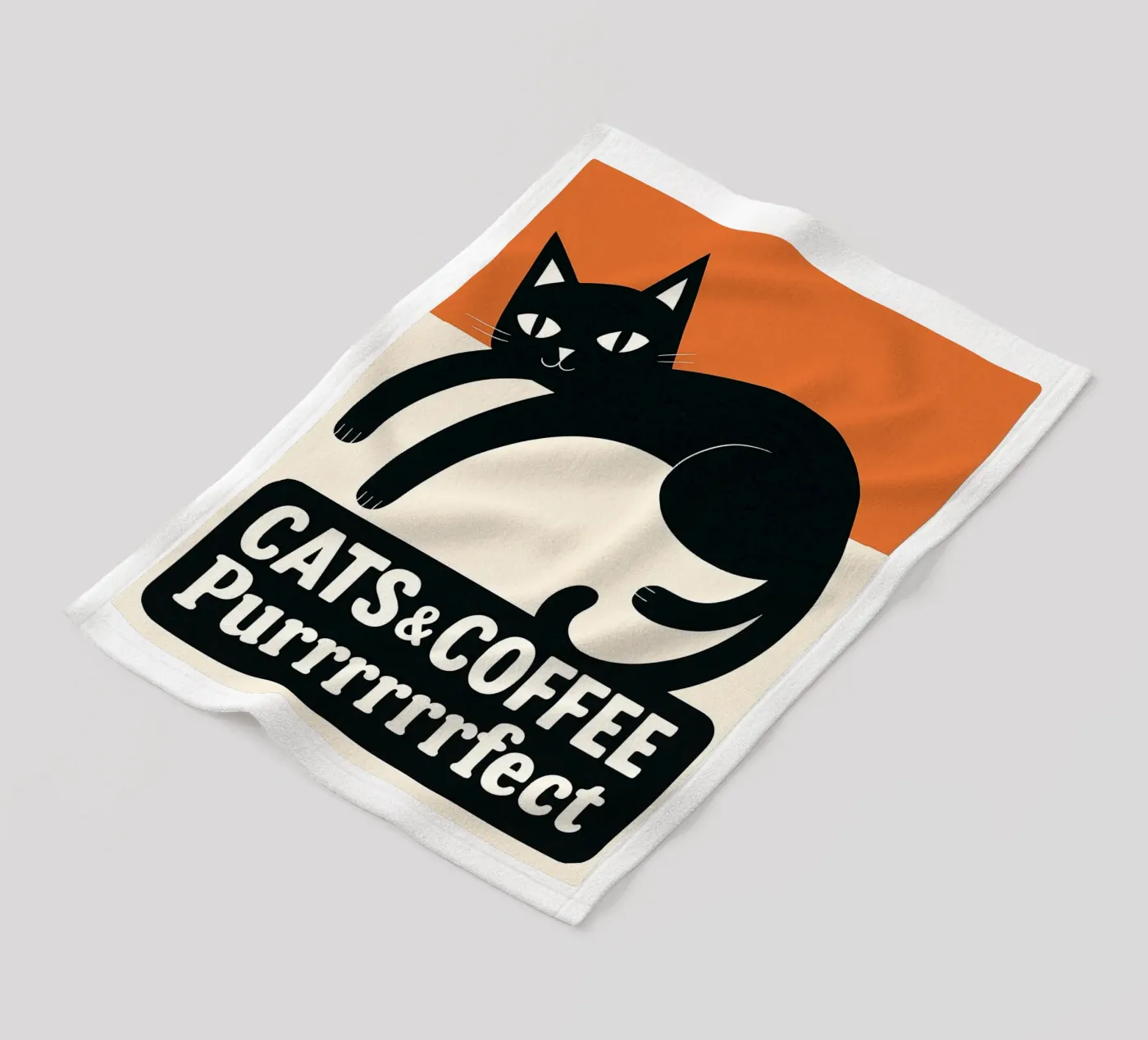 gatto e caffè coperta in pile da Nayara