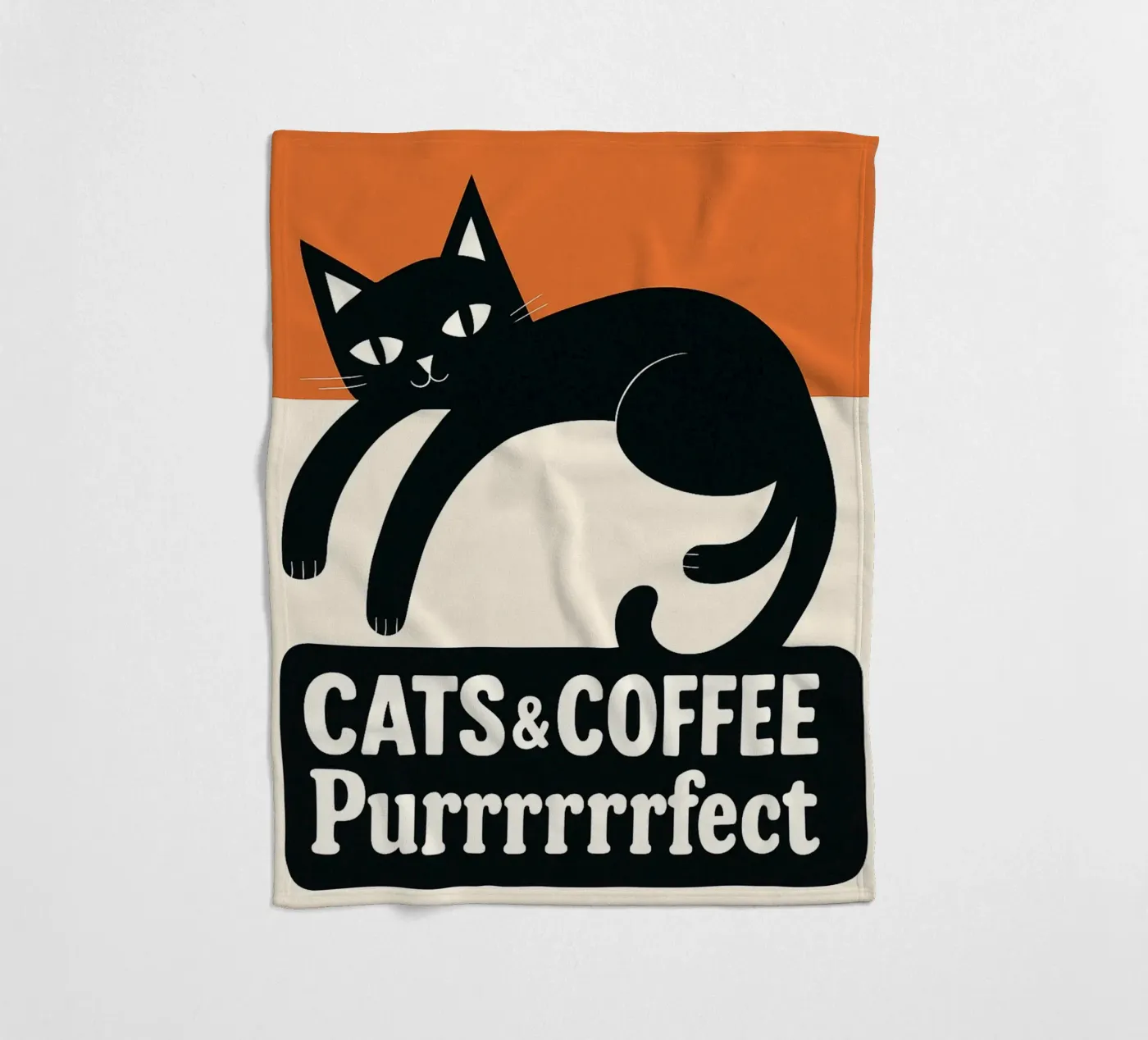 gatto e caffè coperta in pile da Nayara