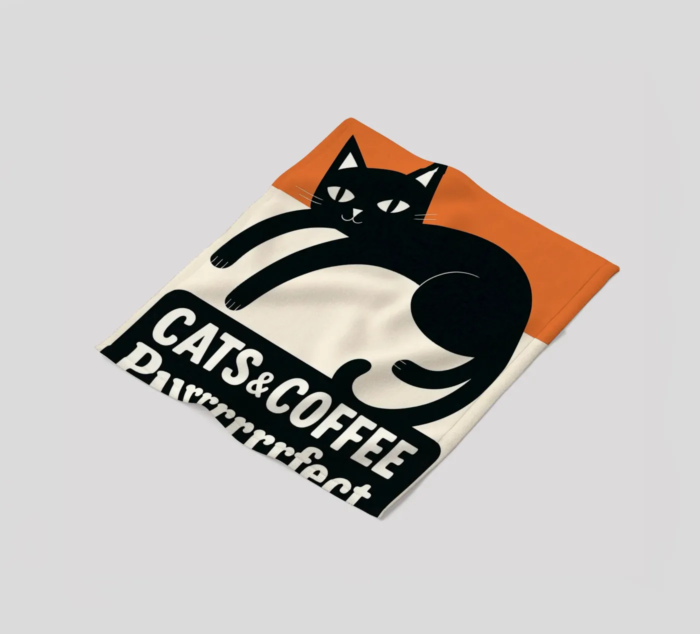 gatto e caffè coperta in pile da Nayara